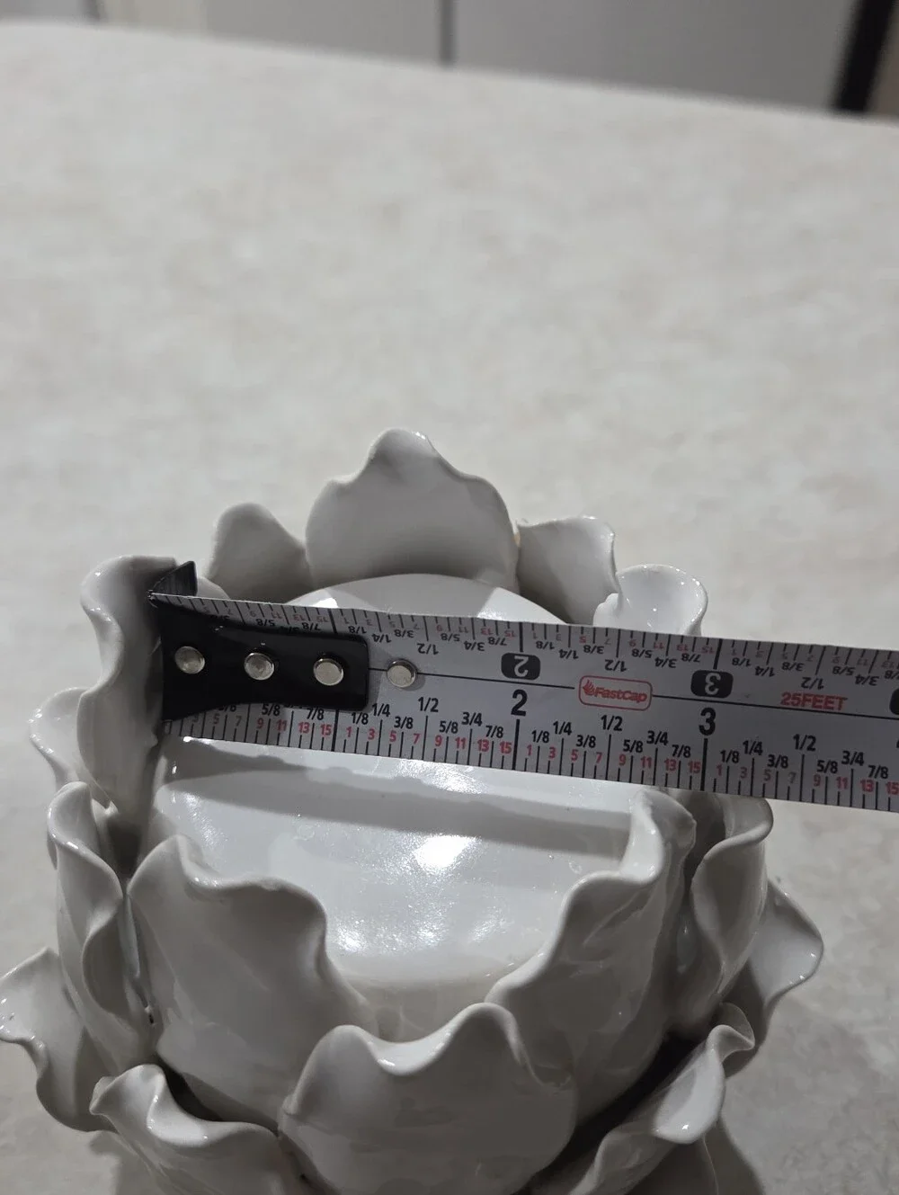 ceramic artichoke-shaped tea light holder candle holder